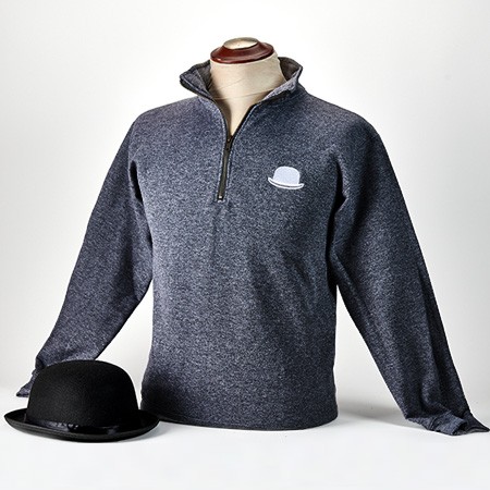 Bowler Hat 1/4 Zip Sweatshirt, Unisex - $47.95