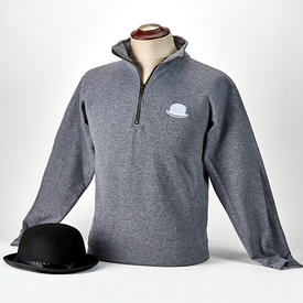 Bowler Hat 1/4 Zip Sweatshirt, Unisex - $47.95